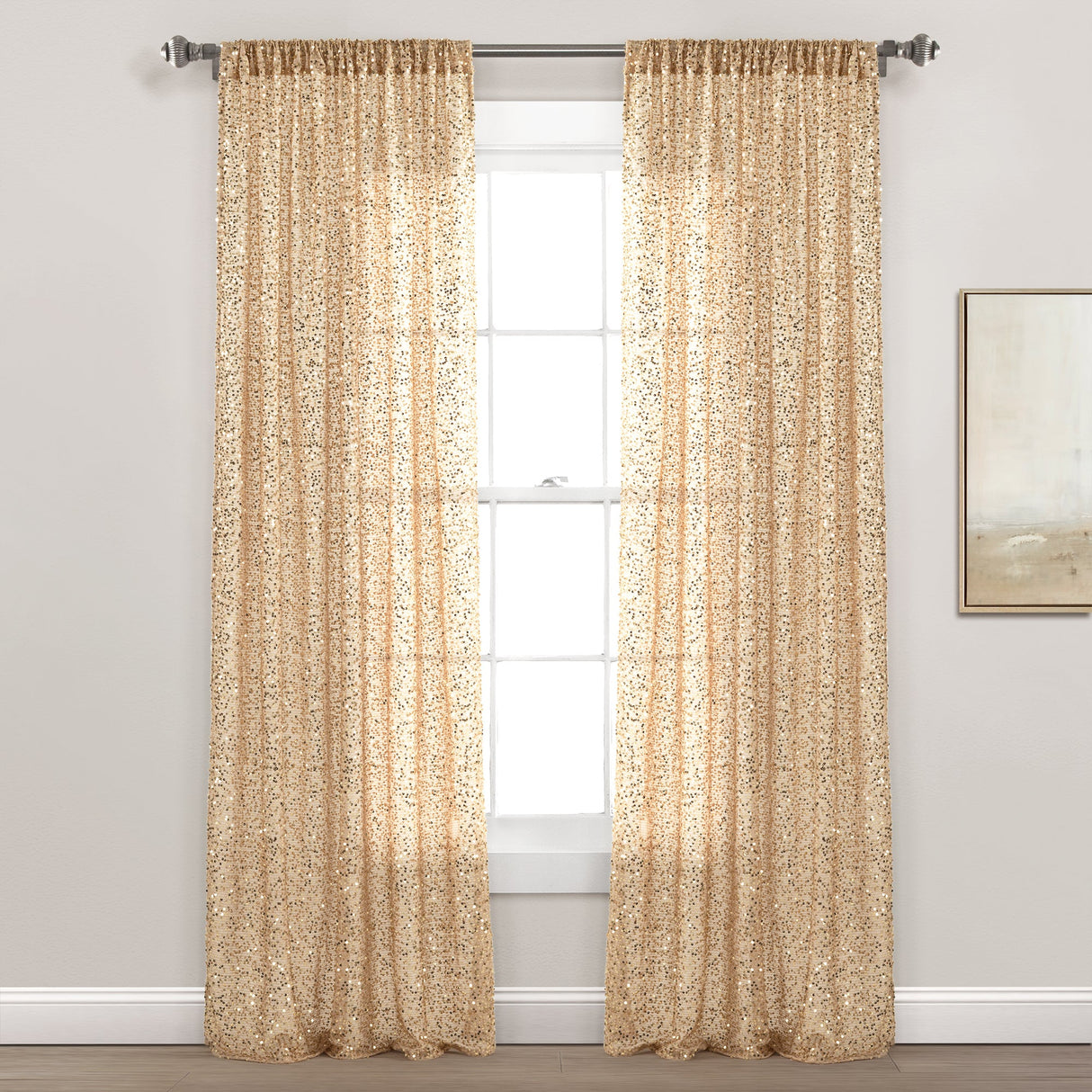 Ballgown Glam Sparkle Sequins Window Curtain Panel from LushDecor