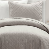 Ava Diamond Oversized Cotton Quilt Set from LushDecor