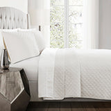 Ava Diamond Oversized Cotton Quilt Set from LushDecor