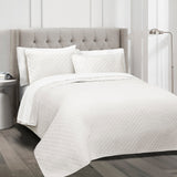 Ava Diamond Oversized Cotton Quilt Set from LushDecor