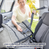 PupProtector™ Faux Leather Memory Foam Dog Car Bed -  Black From Paw.com