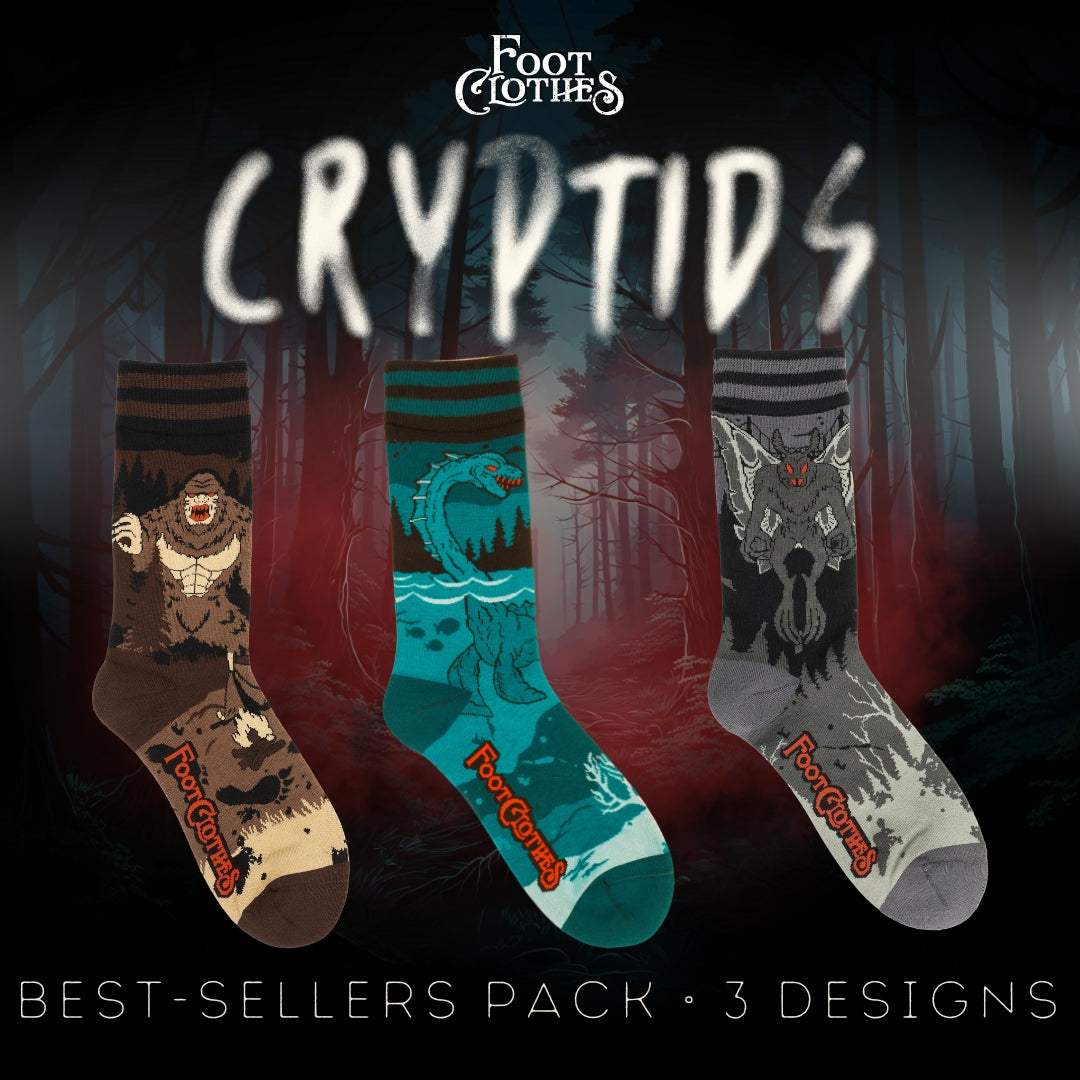 Cryptids Best-Sellers Sock Pack | 3 Designs from FootClothes