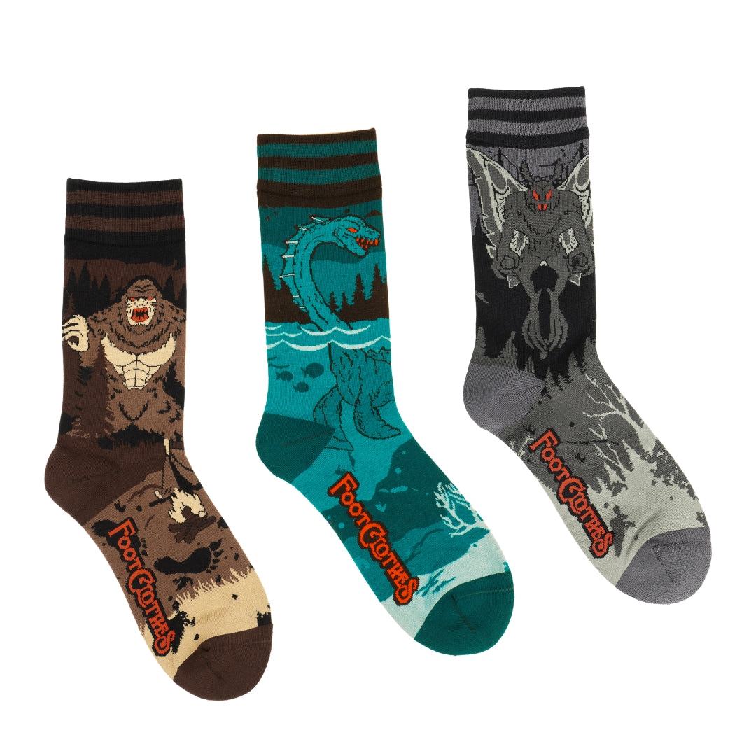 Cryptids Best-Sellers Sock Pack | 3 Designs from FootClothes