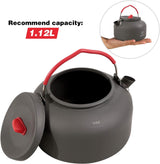 Aluminum Outdoor Camping Kettle with Carrying Bag, 0.8L/0.9L/1.4L/2L From Redcamp