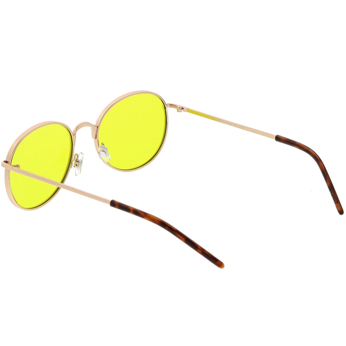 Retro Fashion Round Color Tone Colors Flat Lens Sunglasses C437 from zeroUV