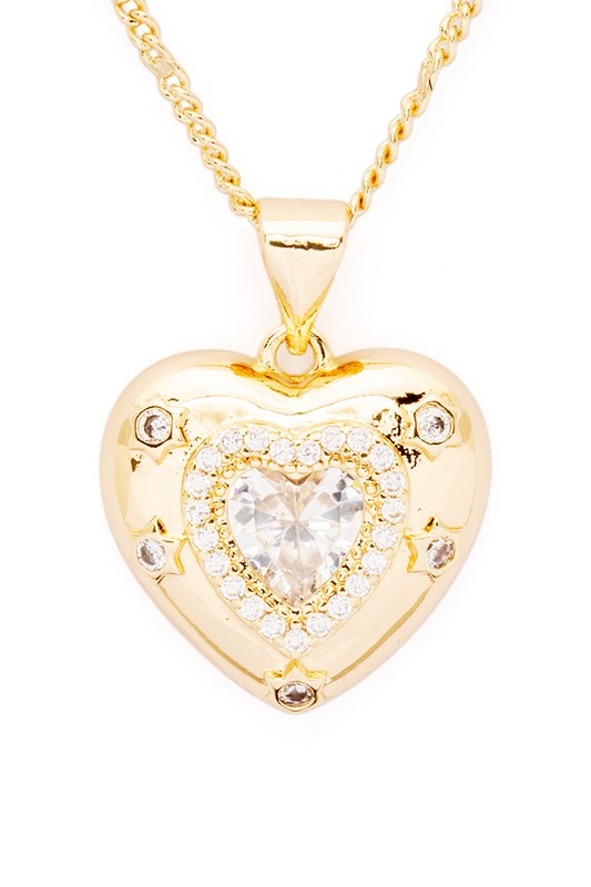 CZ Heart Pendant Necklace from My Pampered Life Seattle