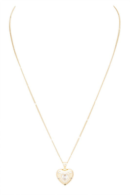 CZ Heart Pendant Necklace from My Pampered Life Seattle