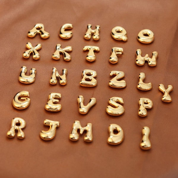 Bubbly Gold Letter Initial Alphabet Necklace from My Pampered Life Seattle