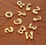 Bubbly Gold Letter Initial Alphabet Necklace from My Pampered Life Seattle