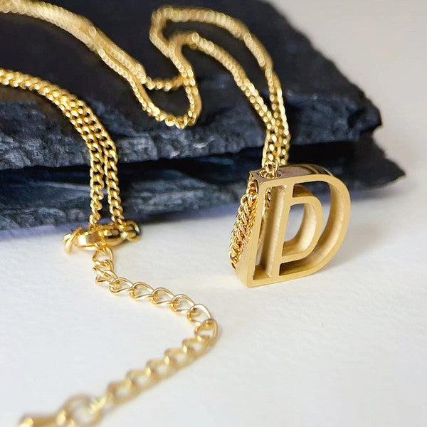 Cutout Initial Letter Personalized Necklace from My Pampered Life Seattle