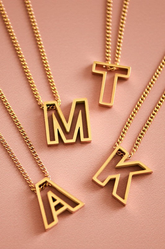 Cutout Initial Letter Personalized Necklace from My Pampered Life Seattle