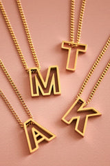 Cutout Initial Letter Personalized Necklace from My Pampered Life Seattle