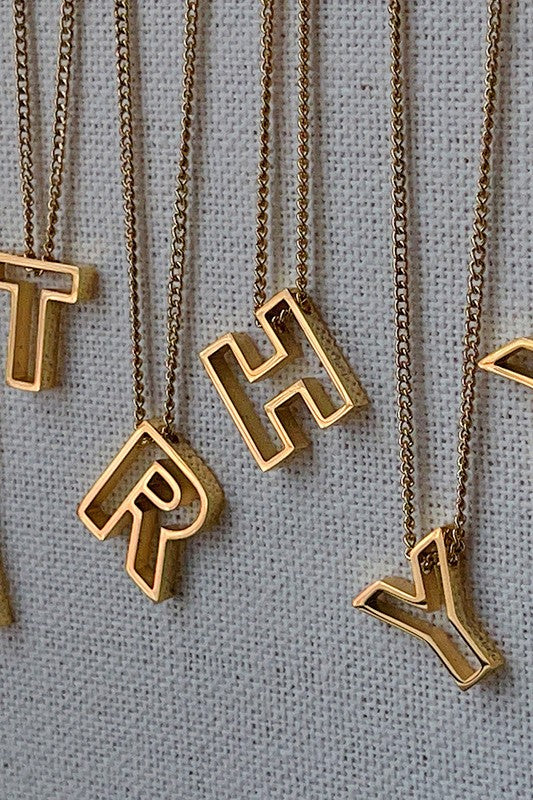 Cutout Initial Letter Personalized Necklace from My Pampered Life Seattle