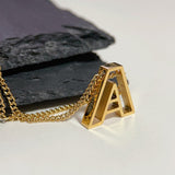 Cutout Initial Letter Personalized Necklace from My Pampered Life Seattle