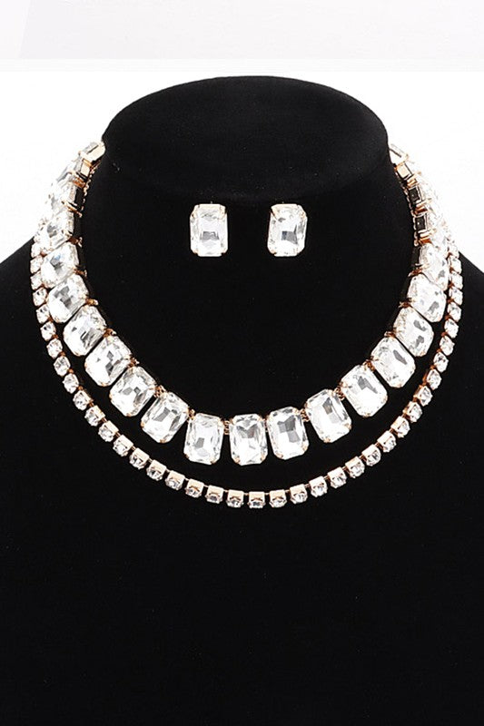 Crystal Layered Collar Necklace Set from My Pampered Life Seattle