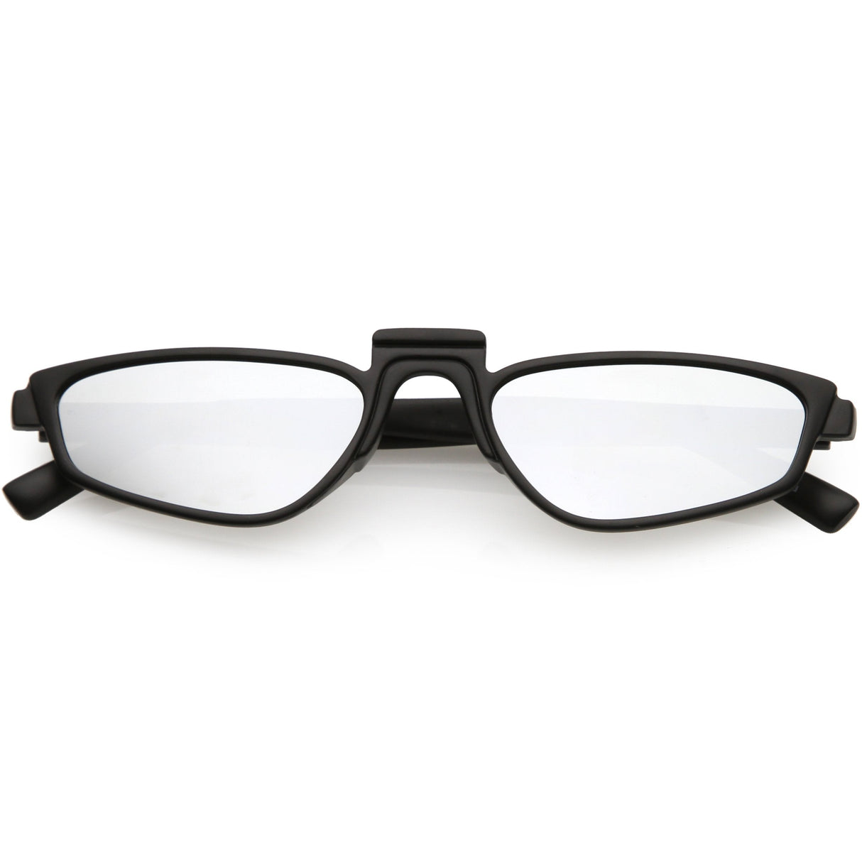 Women's Retro Modern Low Bridge Mirrored Lens Cat Eye Sunglasses C670 from zeroUV