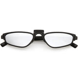 Women's Retro Modern Low Bridge Mirrored Lens Cat Eye Sunglasses C670 from zeroUV