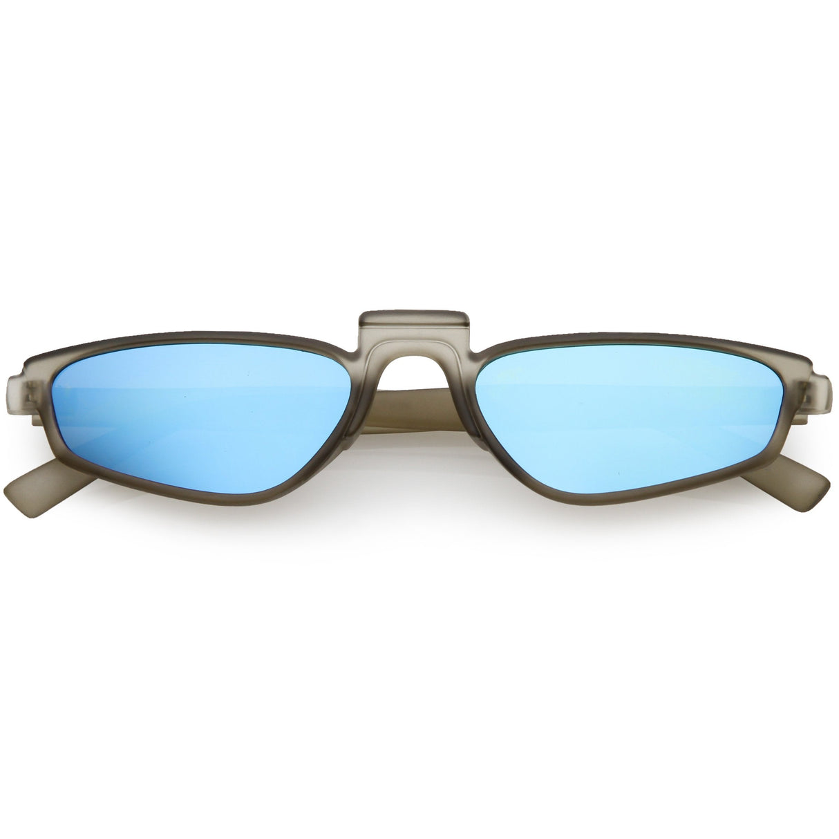 Women's Retro Modern Low Bridge Mirrored Lens Cat Eye Sunglasses C670 from zeroUV