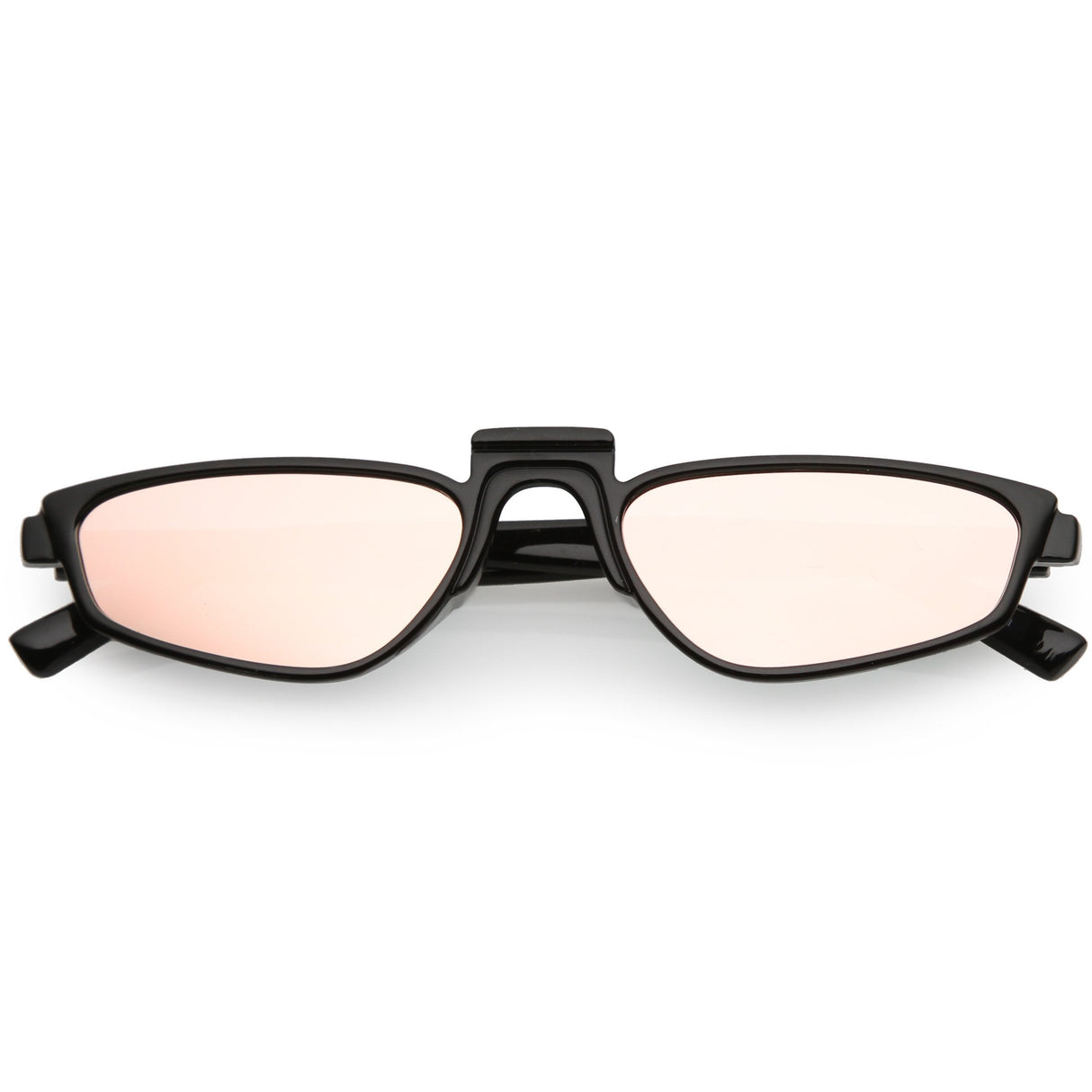 Women's Retro Modern Low Bridge Mirrored Lens Cat Eye Sunglasses C670 from zeroUV