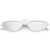 Women's Retro Modern Low Bridge Mirrored Lens Cat Eye Sunglasses C670 from zeroUV