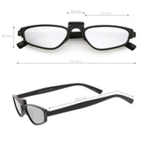Women's Retro Modern Low Bridge Mirrored Lens Cat Eye Sunglasses C670 from zeroUV