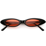 Women's Retro 90's Thin Color Tone Cat Eye Sunglasses C662 from zeroUV