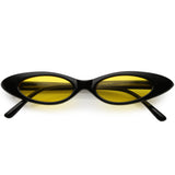 Women's Retro 90's Thin Color Tone Cat Eye Sunglasses C662 from zeroUV