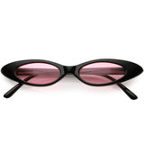Women's Retro 90's Thin Color Tone Cat Eye Sunglasses C662 from zeroUV