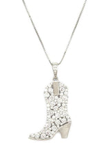 Cubic Zirconia Cowboy Boot Pendant Necklace from My Pampered Life Seattle