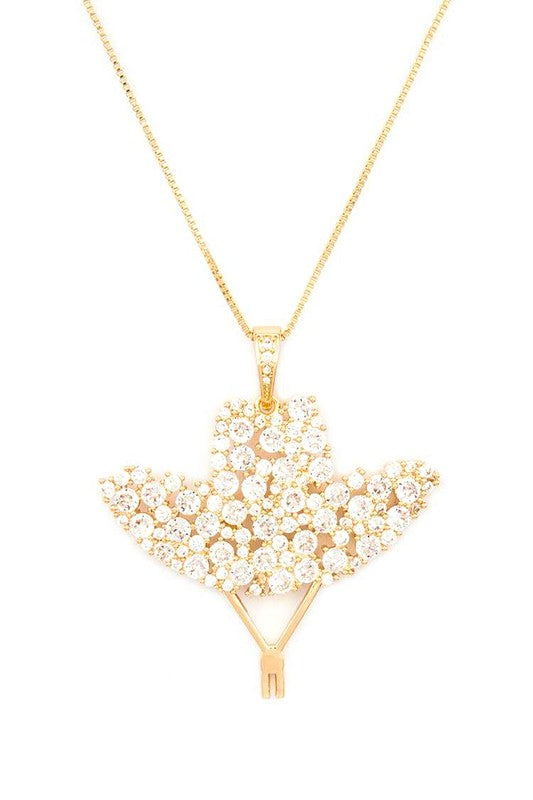 Cubic Zirconia Cowboy Hat Pendant Necklace from My Pampered Life Seattle