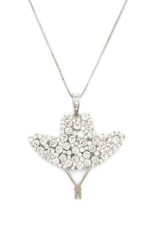 Cubic Zirconia Cowboy Hat Pendant Necklace from My Pampered Life Seattle