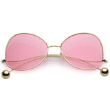 Women's Retro Oversize Butterfly Shape Color Tone Lens Sunglasses C443 from zeroUV