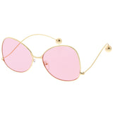 Women's Retro Oversize Butterfly Shape Color Tone Lens Sunglasses C443 from zeroUV