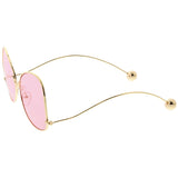 Women's Retro Oversize Butterfly Shape Color Tone Lens Sunglasses C443 from zeroUV