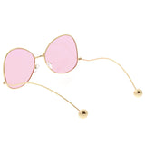 Women's Retro Oversize Butterfly Shape Color Tone Lens Sunglasses C443 from zeroUV