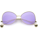 Women's Retro Oversize Butterfly Shape Color Tone Lens Sunglasses C443 from zeroUV
