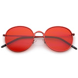 Retro Fashion Round Color Tone Colors Flat Lens Sunglasses C437 from zeroUV