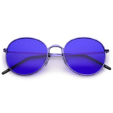 Retro Fashion Round Color Tone Colors Flat Lens Sunglasses C437 from zeroUV