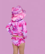 CANDY CLOUDS DREAM 2-PIECE RASH GUARD RUFFLE SWIM SUIT from DREAM BIG LITTLE CO