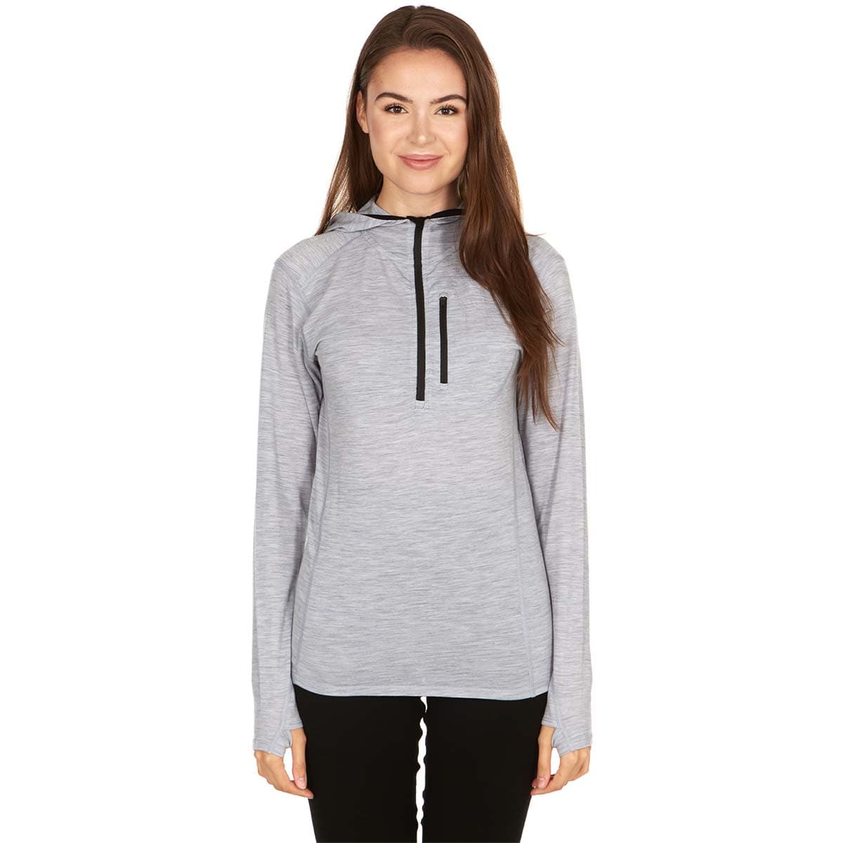 Microweight - Women's Wool 1/4 Zip Sun Hoodie Woolverino from Minus33 Merino Wool Clothing