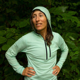 Microweight - Women's Wool 1/4 Zip Sun Hoodie Woolverino from Minus33 Merino Wool Clothing