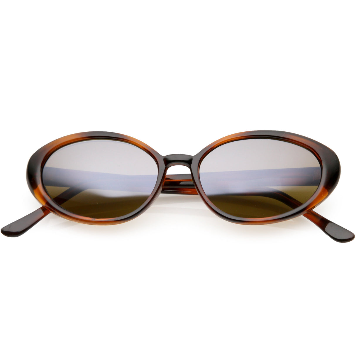 Women's Retro True Vintage Round Oval Mirrored Lens Sunglasses C654 from zeroUV