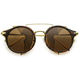 Vintage Dapper Steampunk Side Cover Round Sunglasses C083 from zeroUV