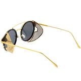 Vintage Dapper Steampunk Side Cover Round Sunglasses C083 from zeroUV