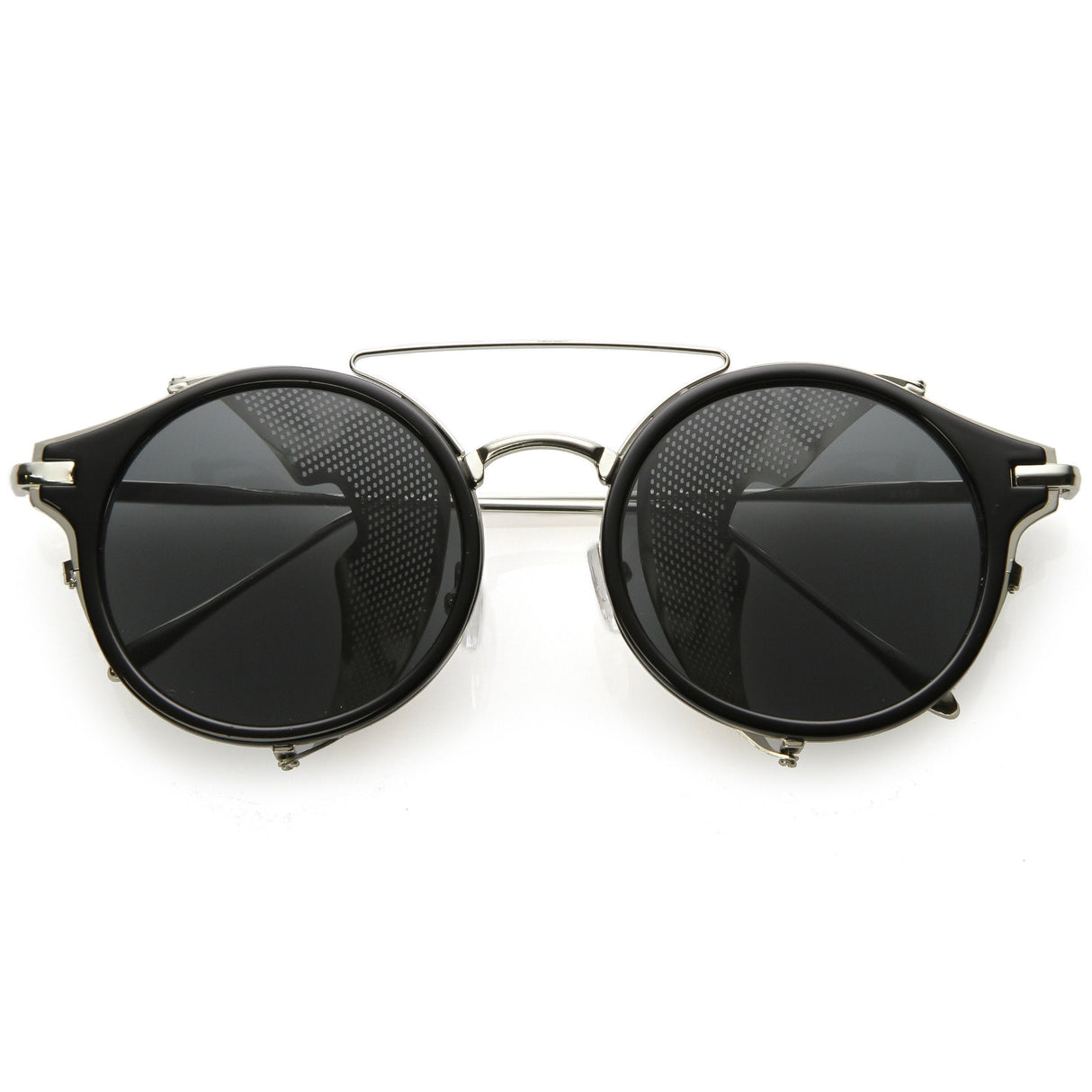 Vintage Dapper Steampunk Side Cover Round Sunglasses C083 from zeroUV