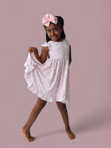 EXCLUSIVE DUCKS AND DAISIES DREAM CAP SLEEVE RUFFLE DRESS from DREAM BIG LITTLE CO