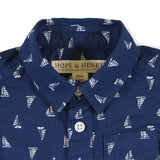 Organic Seersucker Button Front Romper from Hope & Henry