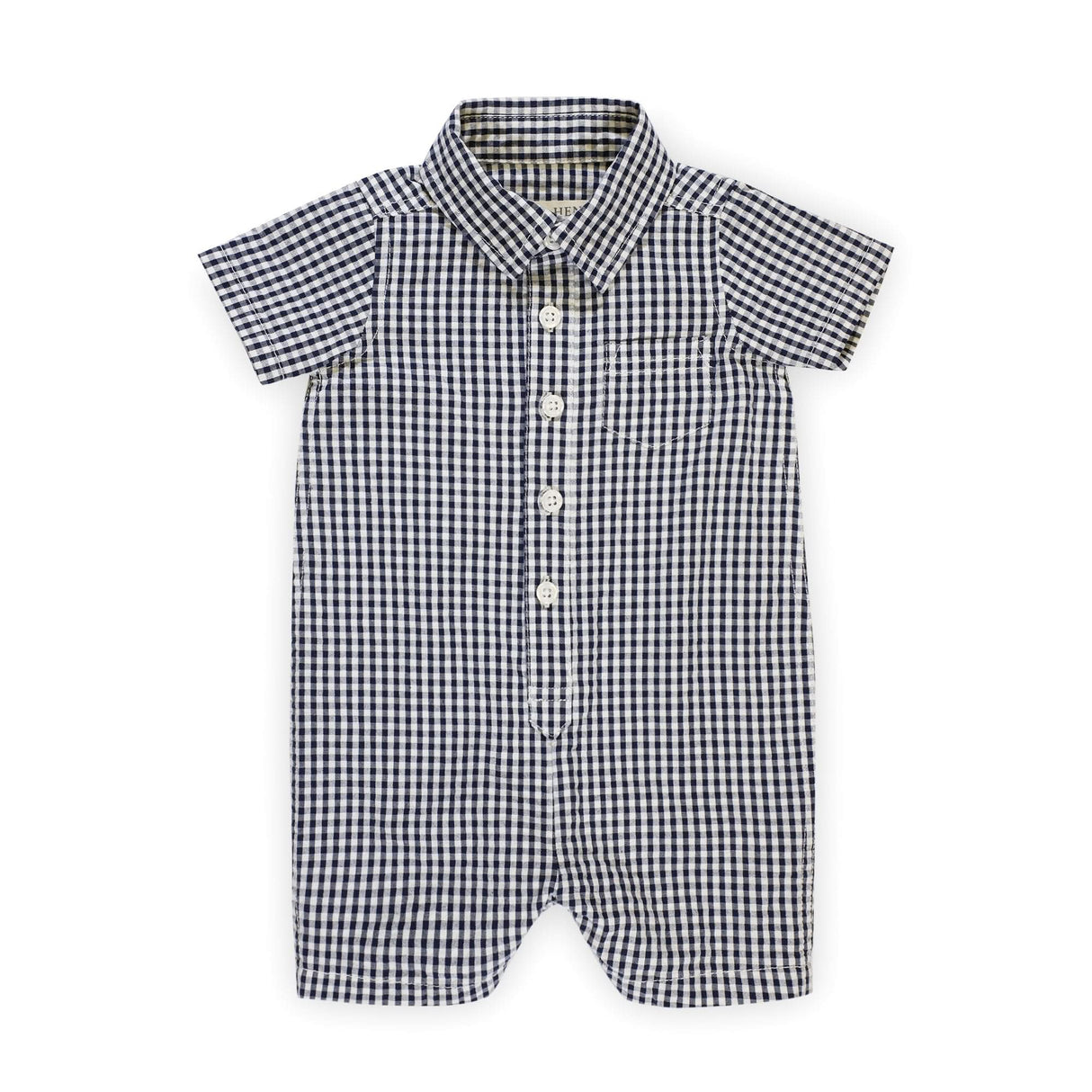 Organic Seersucker Button Front Romper from Hope & Henry