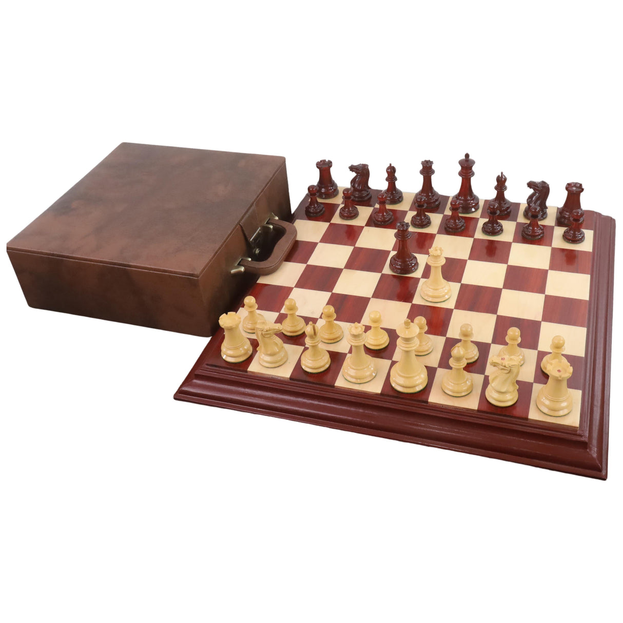 Jacques Cook Staunton Collectors Chess Set- Chess Pieces Only- Bud Rosewood 1849 - 3.75" From Royal Chess Mall