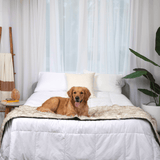 PupProtector™ Waterproof Bed Runner - White with Brown Accents from Paw.com